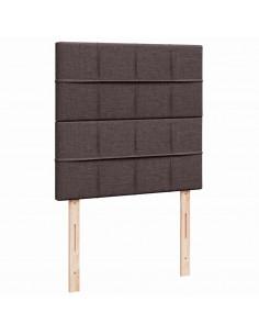 Giroletto a Molle con Materasso Marrone Scuro 90x200 cm Tessuto 2