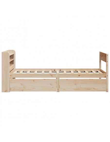 Letto senza Materasso 90x190 cm in Legno Massello di Pino
