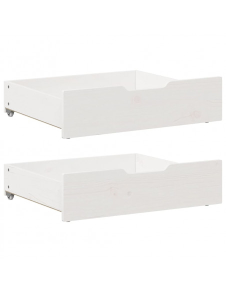 Cassettoni da Letto 2 pz Bianchi 65x55x16 cm in Legno di Pino