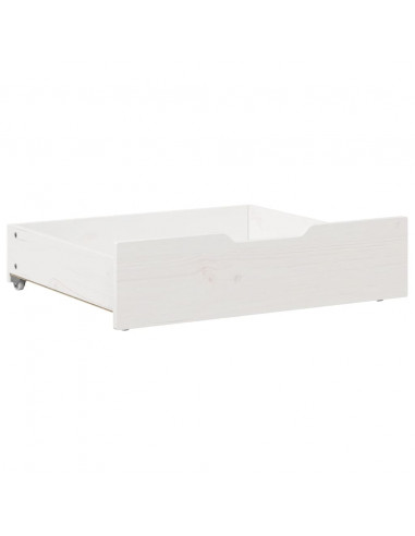 Cassettoni da Letto 2 pz Bianchi 65x55x16 cm in Legno di Pino