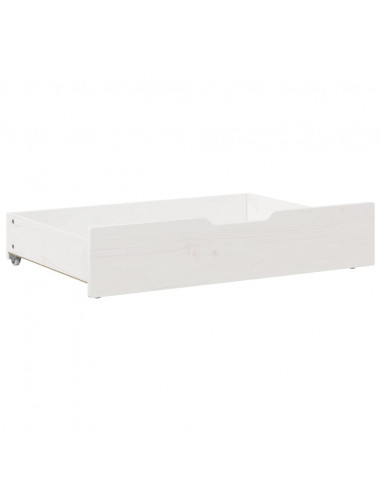 Cassettoni da Letto 2 pz Bianchi 85x55x16 cm in Legno di Pino