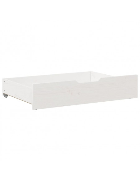 Cassettoni da Letto 2 pz Bianchi 85x55x16 cm in Legno di Pino