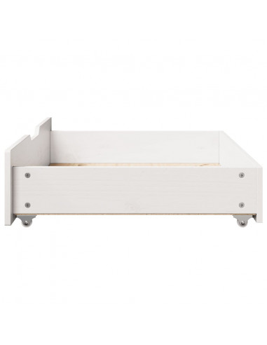 Cassettoni da Letto 2 pz Bianchi 85x55x16 cm in Legno di Pino