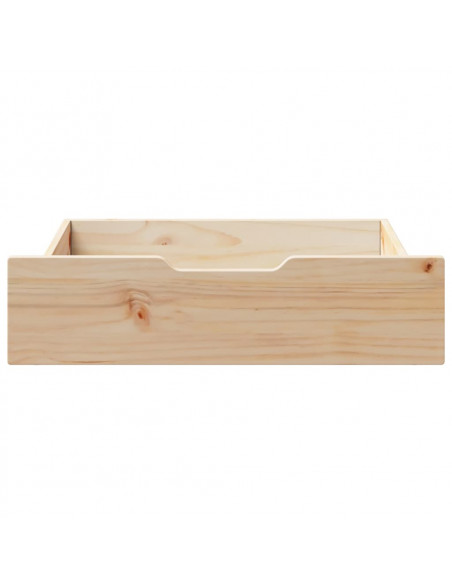 Cassettoni da Letto con Ruote 2 pz 65x55x16 cm in Legno di Pino
