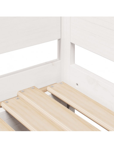 Dormeuse Letto Estraibile e Cassetti Bianca 80x200cm Legno Pino