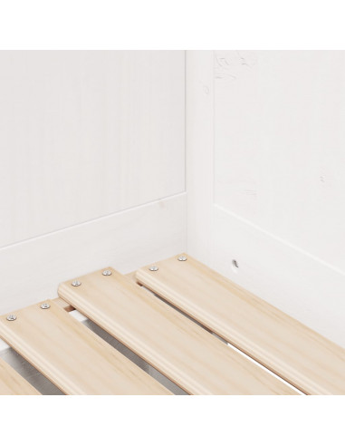 Dormeuse Letto Estraibile e Cassetti Bianca 80x200cm Legno Pino