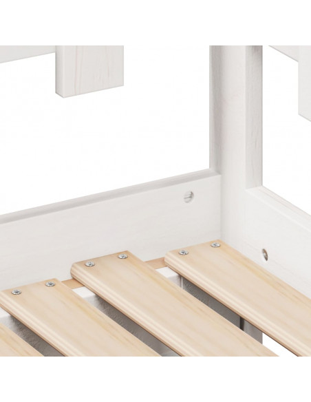 Dormeuse Letto Estraibile e Cassetti Bianca 80x200cm Legno Pino