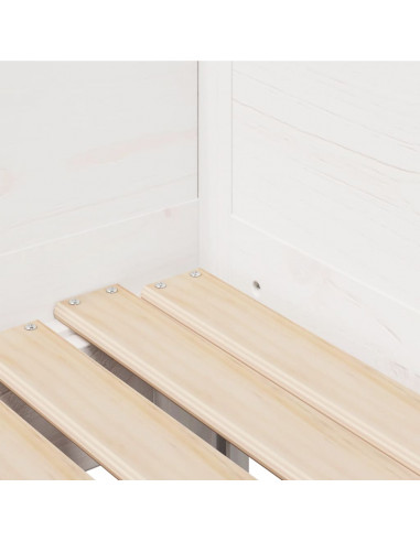 Dormeuse Letto Estraibile e Cassetti Bianca 80x200cm Legno Pino