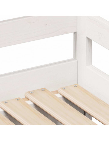 Dormeuse Letto Estraibile e Cassetti Bianco 90x200cm Legno Pino