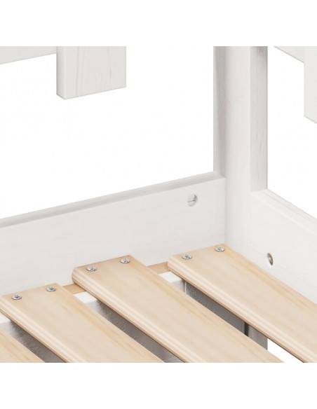 Dormeuse Letto Estraibile e Cassetti Bianco 90x200cm Legno Pino