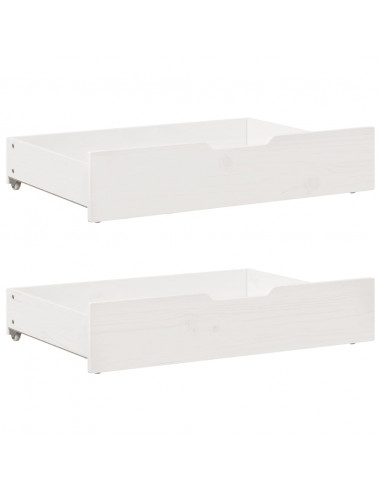 Dormeuse Letto Estraibile e Cassetti Bianco 90x200cm Legno Pino