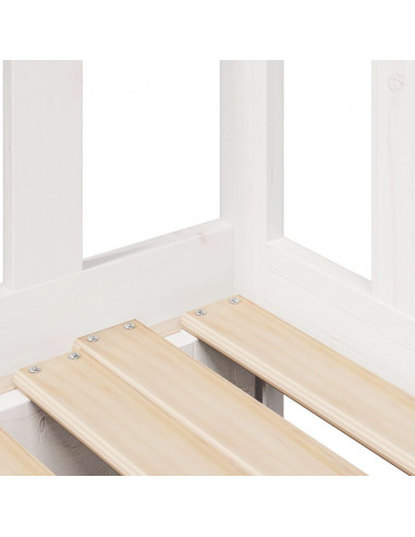 Dormeuse Letto Estraibile e Cassetti Bianco 90x200cm Legno Pino