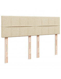 Giroletto a Molle con Materasso Crema 140x200 cm in Tessuto