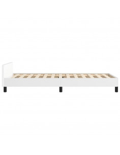 Giroletto con Testiera Bianco 80x200 cm in Similpelle