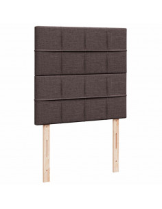 Giroletto a Molle con Materasso Marrone Scuro 90x190cm Tessuto