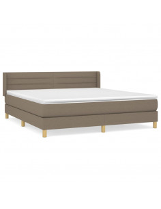 Giroletto a Molle con Materasso Tortora 160x200 cm in Tessuto