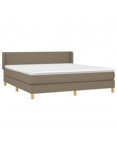 Giroletto a Molle con Materasso Tortora 180x200 cm in Tessuto 2