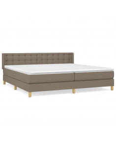 Giroletto a Molle con Materasso Tortora 180x200 cm in Tessuto