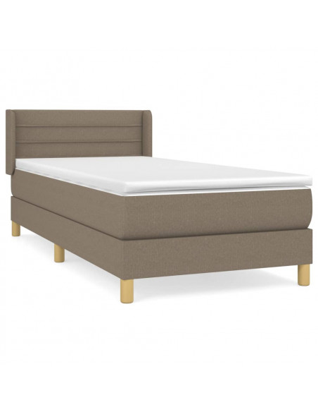 Giroletto a Molle con Materasso Tortora 90x190 cm in Tessuto