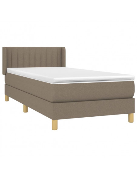 Giroletto a Molle con Materasso Tortora 90x190 cm in Tessuto