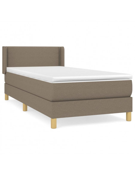 Giroletto a Molle con Materasso Tortora 90x190 cm in Tessuto
