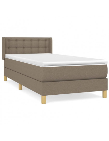 Giroletto a Molle con Materasso Tortora 90x190 cm in Tessuto
