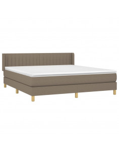 Giroletto a Molle con Materasso Tortora 160x200 cm in Tessuto 2