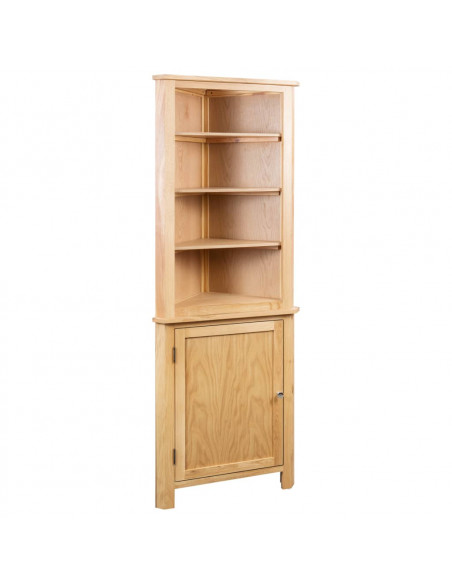 Armadietto ad Angolo 59x36x180 cm in Massello di Rovere