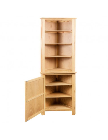 Armadietto ad Angolo 59x36x180 cm in Massello di Rovere