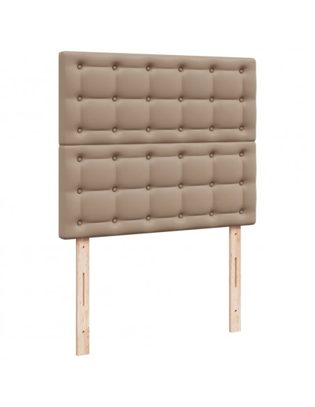 Giroletto a Molle con Materasso Cappuccino 120x200cm Similpelle