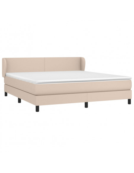 Giroletto a Molle con Materasso Cappuccino 160x200cm Similpelle