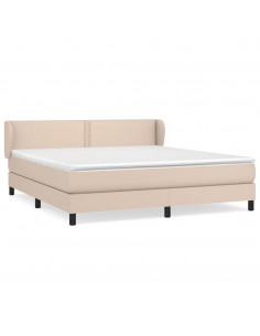 Giroletto a Molle con Materasso Cappuccino 180x200cm Similpelle