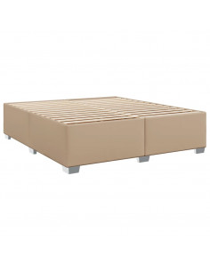 Giroletto a Molle con Materasso Cappuccino 200x200cm Similpelle 2