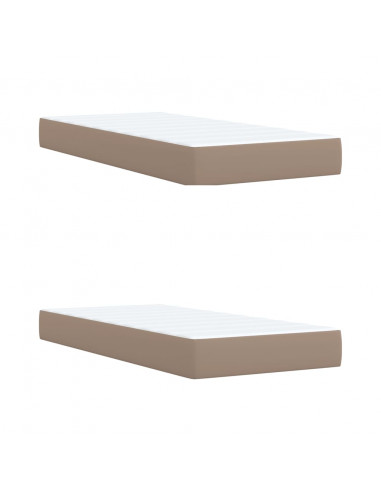 Giroletto a Molle con Materasso Cappuccino 200x200cm Similpelle