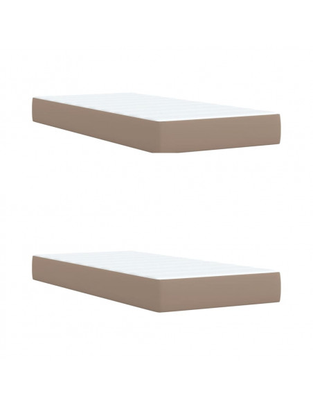 Giroletto a Molle con Materasso Cappuccino 200x200cm Similpelle
