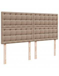 Giroletto a Molle con Materasso Cappuccino 200x200cm Similpelle