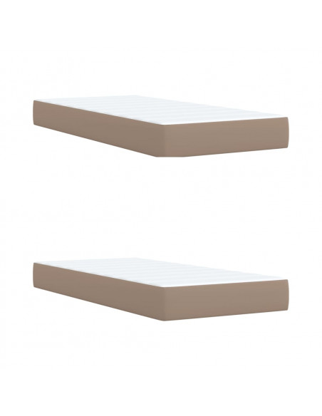 Giroletto a Molle con Materasso Cappuccino 200x200cm Similpelle