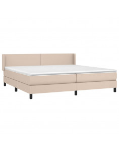 Giroletto a Molle con Materasso Cappuccino 200x200cm Similpelle 2