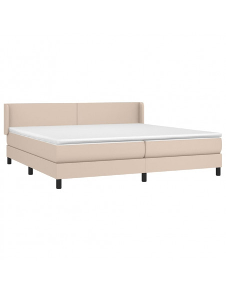 Giroletto a Molle con Materasso Cappuccino 200x200cm Similpelle