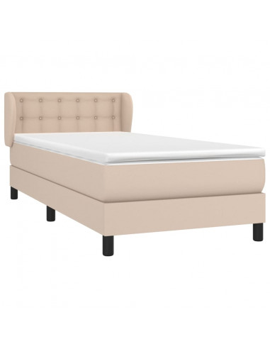 Giroletto a Molle con Materasso Cappuccino 90x190 cm Similpelle