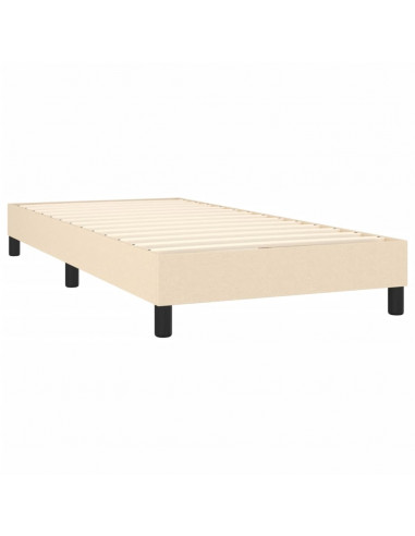 Giroletto a Molle con Materasso Crema 100x200 cm in Tessuto
