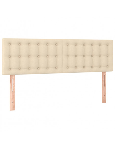 Giroletto a Molle con Materasso Crema 140x200 cm in Tessuto
