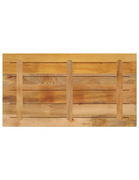 Piano per Tavolo 100x70x3,8 cm Rettangolare Legno Mango Grezzo