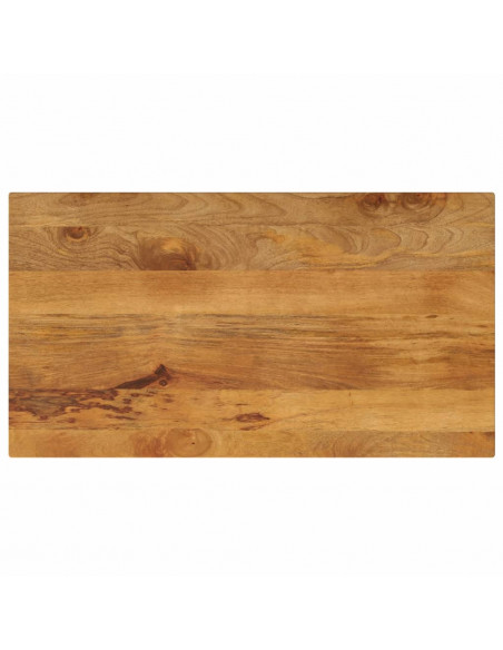 Piano per Tavolo 110x70x2,5cm Rettangolare Legno Massello Mango