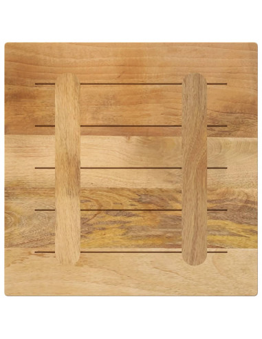 Piano per Tavolo 60x60x3,8 cm Quadrato Legno di Mango Grezzo