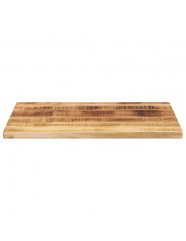 Piano per Tavolo 70x60x3,8cm Rettangolare Legno di Mango Grezzo