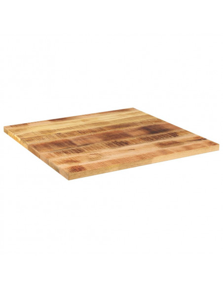 Piano per Tavolo 70x70x3,8 cm Quadrato Legno di Mango Grezzo