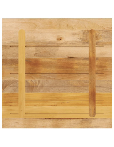 Piano per Tavolo 70x70x3,8 cm Quadrato Legno di Mango Grezzo