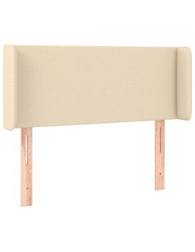 Testiera a LED Crema 103x16x78/88 cm in Tessuto