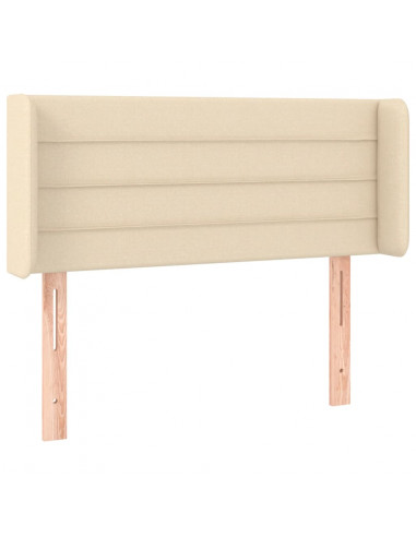Testiera a LED Crema 103x16x78/88 cm in Tessuto